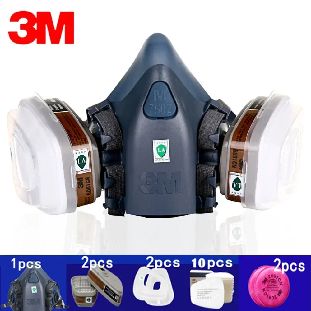 Masker Respirator 3M 7502 Mask - Dust Mask Construction ulasan dan harga